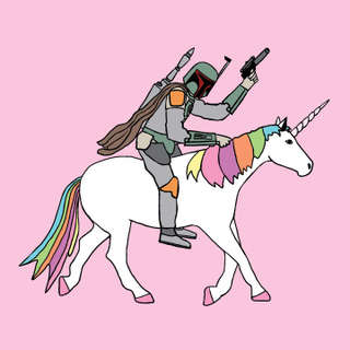 Illustration for article titled See Darth Vader riding a unicorn: It is your destiny!